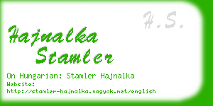 hajnalka stamler business card